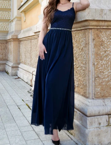 Rochie lunga Miusol, bleumarin