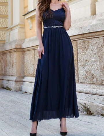 Rochie lunga Miusol, bleumarin