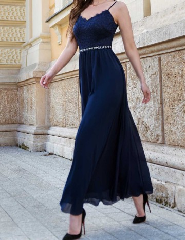 Rochie lunga Miusol, bleumarin