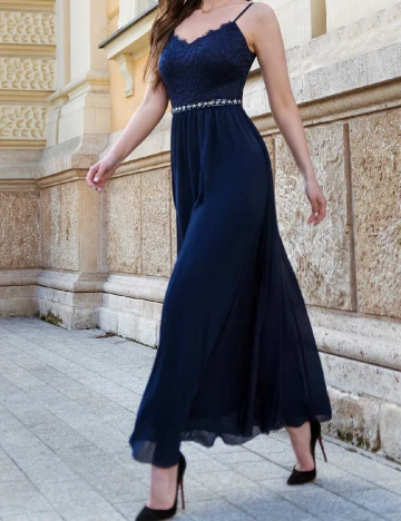 Rochie lunga Miusol, bleumarin