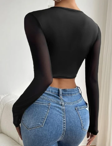 Top SHEIN, negru Negru