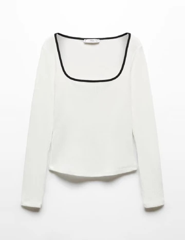 Bluza Mango, alb Alb