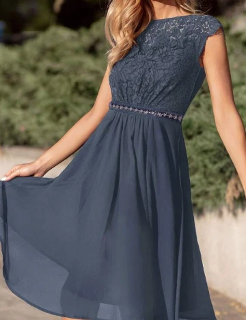 Rochie scurta Miusol, gri