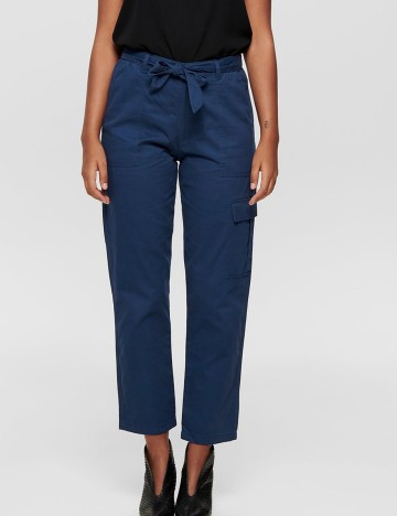 Pantaloni Jacqueline de Yong, bleumarin, 40