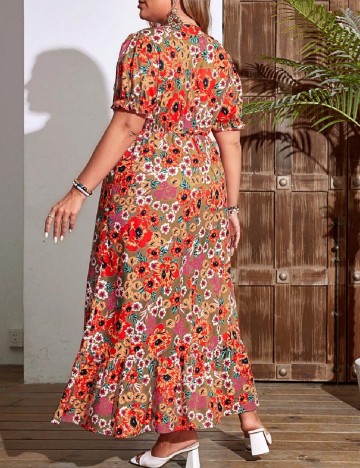 Rochie lunga SHEIN CURVE, floral print