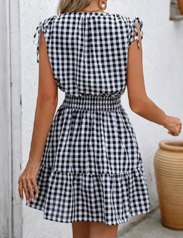 Rochie scurta SHEIN, alb/negru