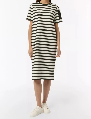 Rochie medie Comma, alb/negru