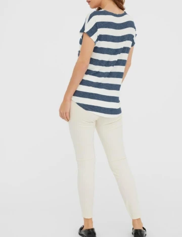 Tricou Vero Moda, alb/albastru