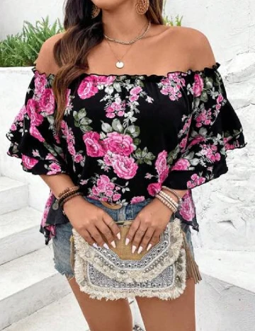 Bluza SHEIN CURVE, floral print