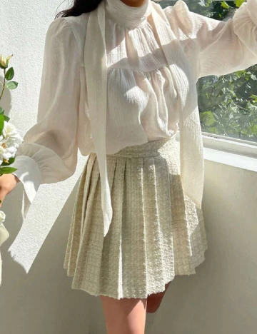 Bluza Dazy, alb Alb