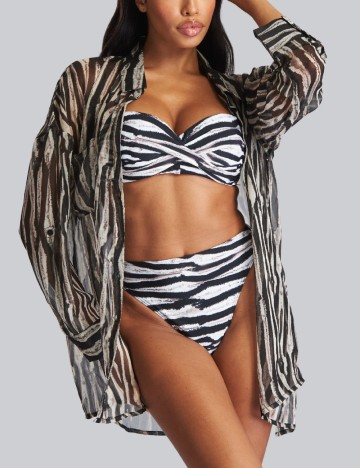 Camasa South Beach, negru/ecru
