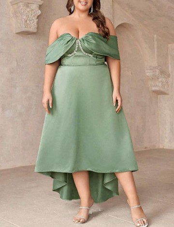 Rochie lunga SHEIN CURVE, verde