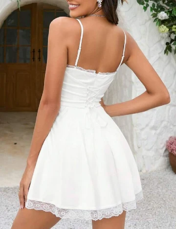 Rochie scurta Parthea, alb