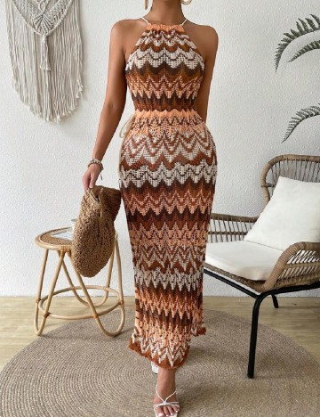Rochie de plaja SHEIN, mix culori