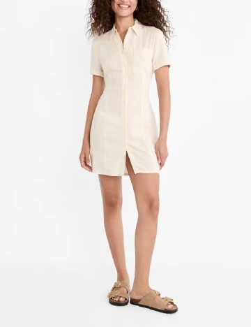 Rochie scurta Stradivarius, crem