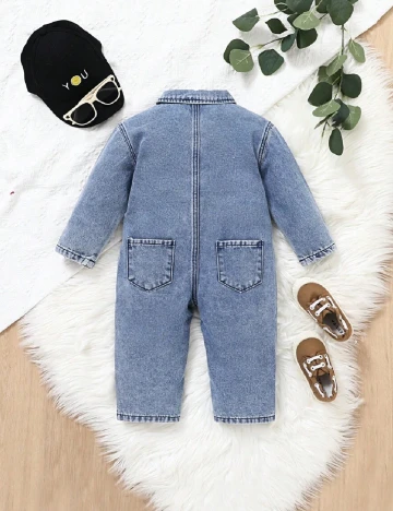 Salopeta Shein Kids, albastru
