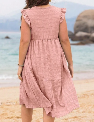 Rochie medie SHEIN CURVE, roz