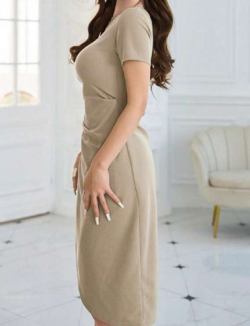 Rochie medie Dazy, maro deschis