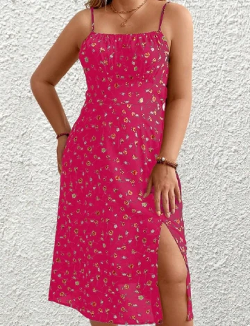 Rochie scurta SHEIN CURVE, roz