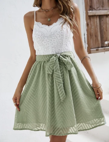 Rochie scurta SHEIN, verde