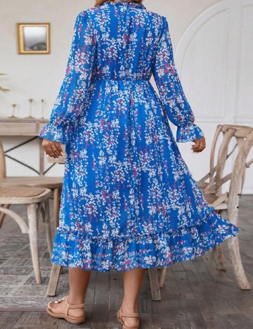Rochie medie SHEIN CURVE, albastru