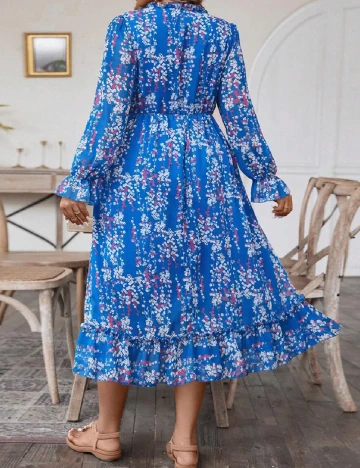 Rochie medie SHEIN CURVE, albastru
