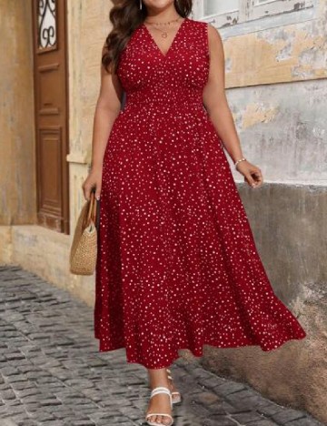 Rochie lunga SHEIN CURVE, rosu