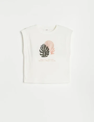 Tricou Reserved, alb