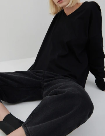 Bluza Reserved, negru Negru