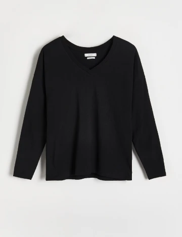 Bluza Reserved, negru Negru