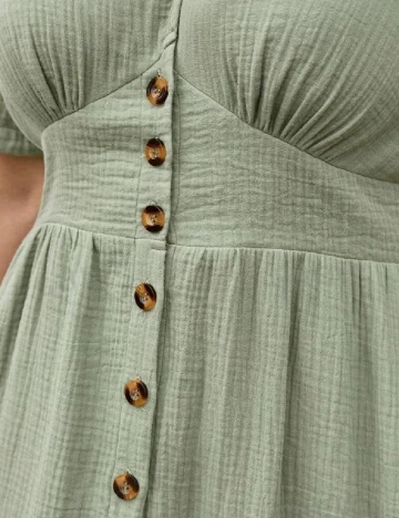 Rochie medie SHEIN CURVE, verde