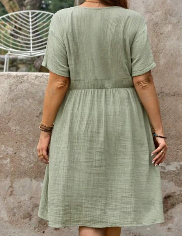 Rochie medie SHEIN CURVE, verde