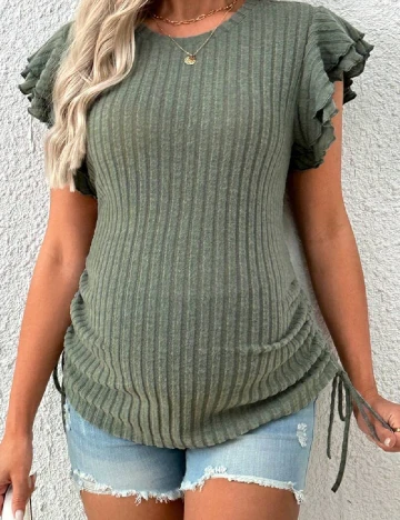 Bluza SHEIN Maternity, verde