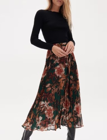 Fusta Reserved, floral print