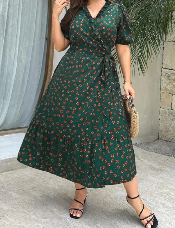 Rochie medie SHEIN CURVE, verde