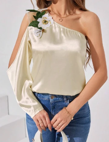 Bluza SHEIN, ecru Alb