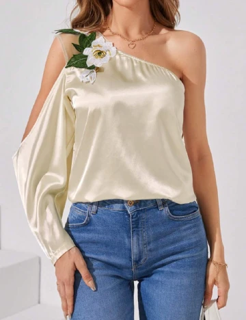 Bluza SHEIN, ecru Alb
