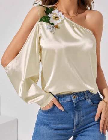 Bluza SHEIN, ecru Alb