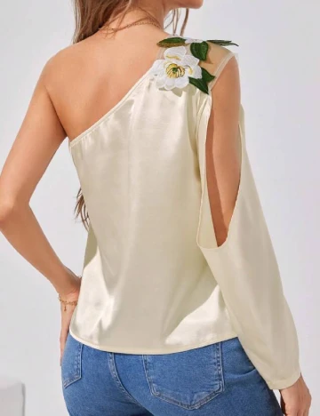 Bluza SHEIN, ecru Alb