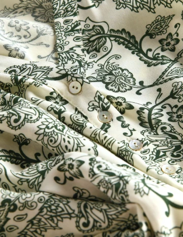 Bluza Reserved, crem/verde