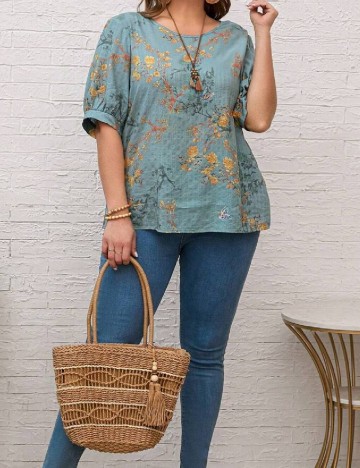 
						Bluza SHEIN CURVE, turcoaz