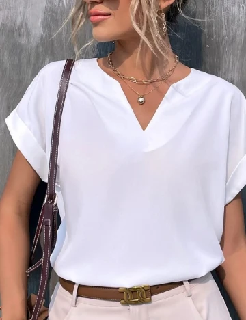 Bluza Emery Rose, alb