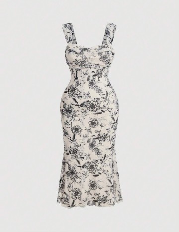 Rochie medie SHEIN CURVE, crem