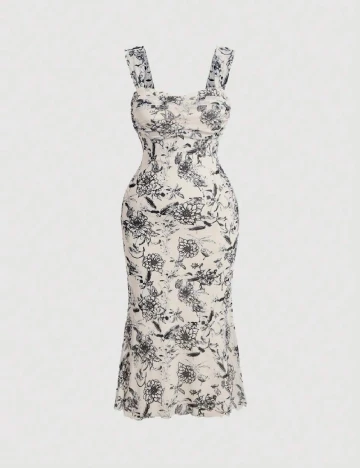 Rochie medie SHEIN CURVE, crem