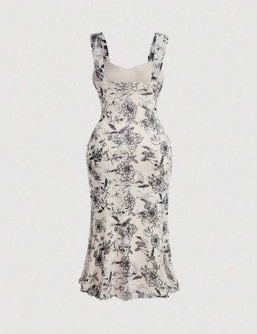 Rochie medie SHEIN CURVE, crem
