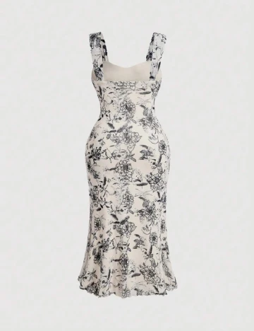Rochie medie SHEIN CURVE, crem