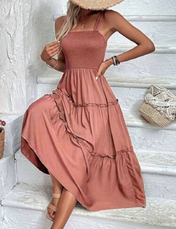 Rochie medie SHEIN, roz pudra