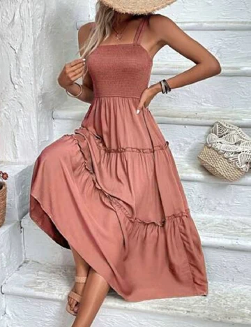 Rochie medie SHEIN, roz pudra
