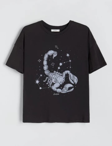Tricou Reserved, gri inchis