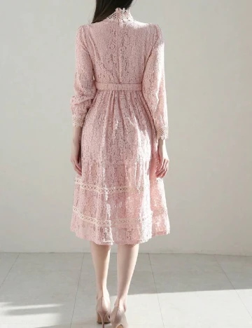 Rochie medie Dazy, roz pal